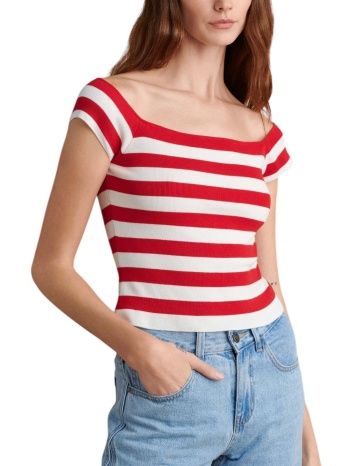 μπλούζα αμάνικη attrattivo πλεκτή μαρινιέρα αμάνικη σε προσφορά