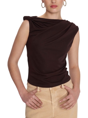 top ale ντραπέ αμάνικη 8921250-brown γυναικείο σε προσφορά