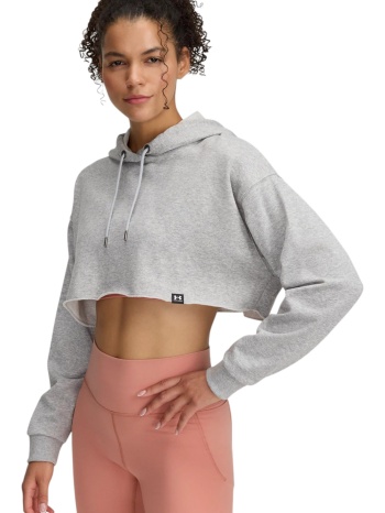 μπλούζα μακρυμάνικη under armour icon terry crop hoodie σε προσφορά