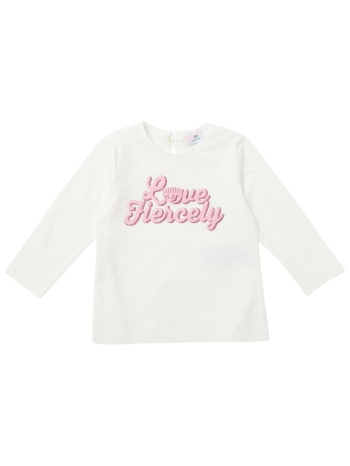 μπλούζα μακρυμάνικη monnalisa chiara ferragni love fiercely σε προσφορά