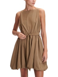 φόρεμα ale μίνι αμάνικο balloon 8920753-khaki γυναικείο