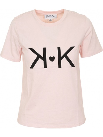 μπλούζα κοντομάνικη kendall + kylie longfit oversized heart σε προσφορά