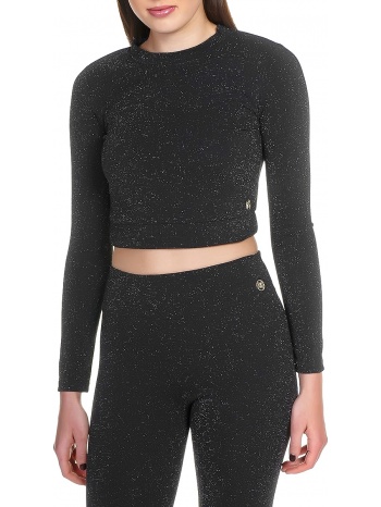 top kendall + kylie lurex cropped kkw3711631-black σε προσφορά