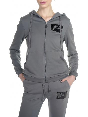 μπλούζα μακρυμάνικη kendall + kylie patch zipper hoody σε προσφορά