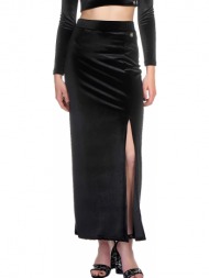 φούστα kendall + kylie maxi slit skirt kkw3715008-black