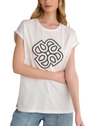 μπλούζα κοντομάνικη attrattivo με τύπωμα 9921304-white γυναικείο