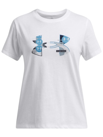 μπλούζα κοντομάνικη under armour big logo fill 1389769-100