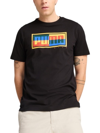 μπλούζα κοντομάνικη puma puma box tee 684827-01 ανδρικό σε προσφορά