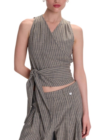 top ale ριγέ με ιδιαίτερο δέσιμο 8921030-grey γυναικείο σε προσφορά