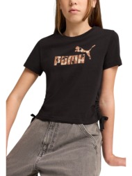 μπλούζα κοντομάνικη puma logo infill knott 685613-01 κορίτσι