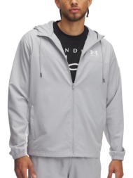 μπλούζα μακρυμάνικη under armour rival wvn windbreaker 1390149-011 ανδρικό