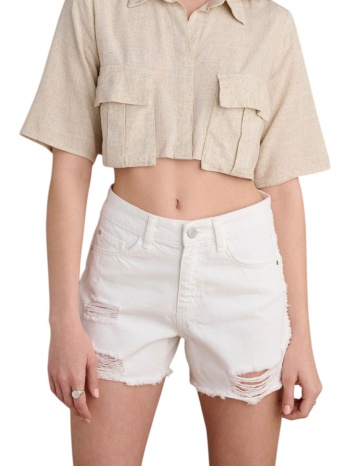 σορτς attrattivo με σκισίματα 9920981-off white γυναικείο σε προσφορά