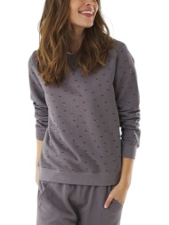 μπλούζα μακρυμάνικη mexx sweater loungewear nt1804013w-dark grey γυναικείο