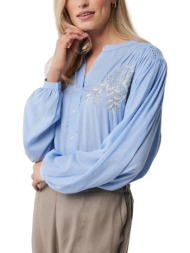 πουκάμισο μακρυμάνικο mexx blouse with chest embroidery mf006102241w-lavender γυναικείο
