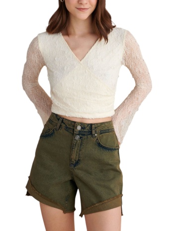 σορτς attrattivo με ξέφτια 9920979c-khaki γυναικείο σε προσφορά