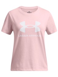 μπλούζα κοντομάνικη under armour big logo 1389756-647 κορίτσι