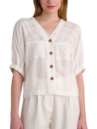 πουκάμισο μακρυμάνικο attrattivo ριγέ 9920673-off white γυναικείο