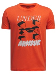 μπλούζα κοντομάνικη under armour split big logo 1390003-847 αγόρι