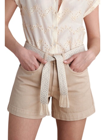 σορτς attrattivo με ζώνη 9920977-beige γυναικείο σε προσφορά
