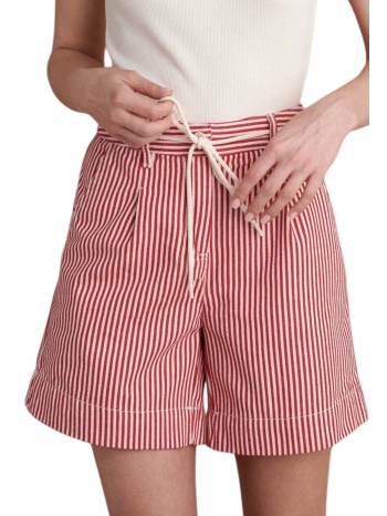 σορτς attrattivo ριγέ με ζώνη σχοινί 9920975-red γυναικείο σε προσφορά