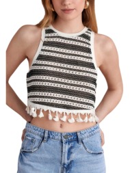 top attrattivo με διάτρητη πλέξη και κρόσια 9920335-multicolor γυναικείο