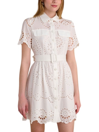 φόρεμα attrattivo κοντό broderie με ζώνη 9920653-white σε προσφορά
