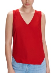 top ale αμάνικο με v 8918862d-red γυναικείο