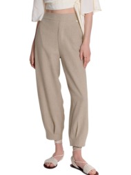 παντελόνι υφασμάτινο ale με ελαστική μέση 8920624-sand γυναικείο