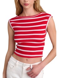 μπλούζα αμάνικη attrattivo μαρινιέρα 9921031-red γυναικείο