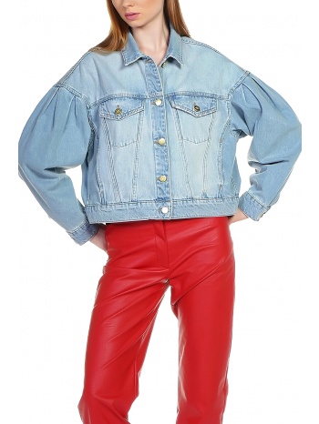 μπουφάν kendall + kylie balloon cropped denim