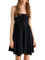 φόρεμα attrattivo κοντό λινό 9920944-black γυναικείο