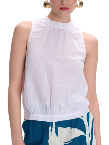 top ale λινό με άνοιγμα 8921057-white γυναικείο σε προσφορά