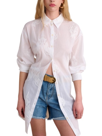 πουκάμισο μακρυμάνικο attrattivo με κεντητά λουλούδια σε προσφορά