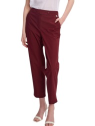 παντελόνι υφασμάτινο ale ίσιο μονόχρωμο 8921133-burgundy γυναικείο
