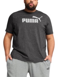 μπλούζα κοντομάνικη puma ess no. 1 logo heather tee 682550-01 ανδρικό