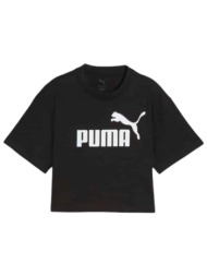 μπλούζα κοντομάνικη puma ess no.1 logo short length 684939-01 κορίτσι