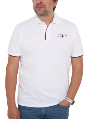 μπλούζα polo usa polo club sleeve polo-shirt 1004-white σε προσφορά
