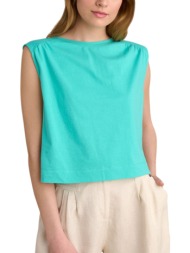 μπλούζα αμάνικη attrattivo με άνοιγμα στην πλάτη 9921295-aqua γυναικείο