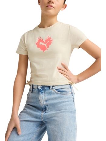 μπλούζα κοντομάνικη puma flaming love knotted tee 685108-87 σε προσφορά