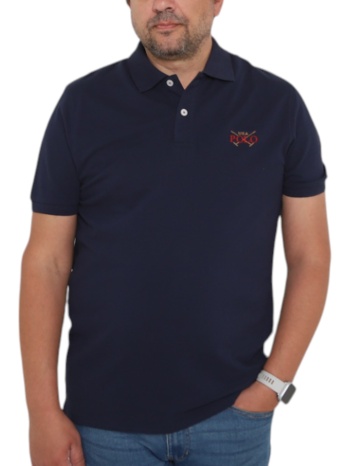 μπλούζα polo usa polo club sleeve polo-shirt 1002-navy σε προσφορά