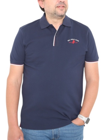 μπλούζα polo usa polo club sleeve polo-shirt 1004-navy σε προσφορά