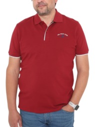 μπλούζα polo usa polo club sleeve polo-shirt 1004-wine ανδρικό