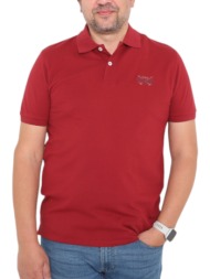 μπλούζα polo usa polo club sleeve polo-shirt 1002-wine ανδρικό