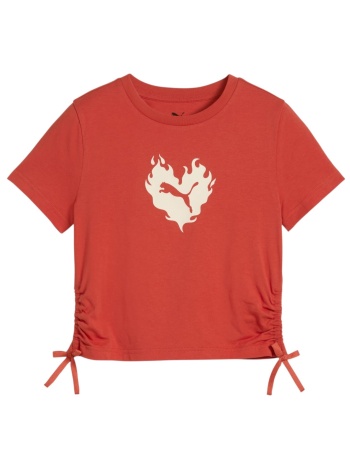 μπλούζα κοντομάνικη puma flaming love knotted tee 685108-15 σε προσφορά