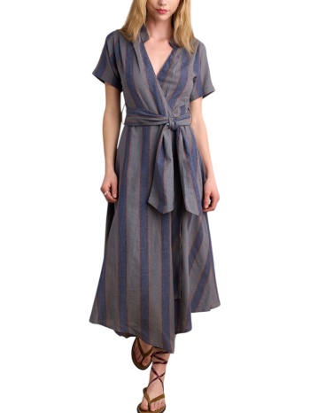 φόρεμα attrattivo ριγέ λινό 9920869-blue γυναικείο σε προσφορά