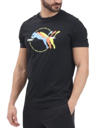 μπλούζα κοντομάνικη puma multiple cat logo tee 684826-01 ανδρικό