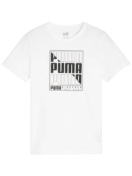 μπλούζα κοντομάνικη puma graphics wording tee b 680298-02 αγόρι