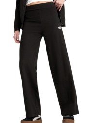 παντελόνι puma ess logo high-waist straight leg 682428-01 γυναικείο