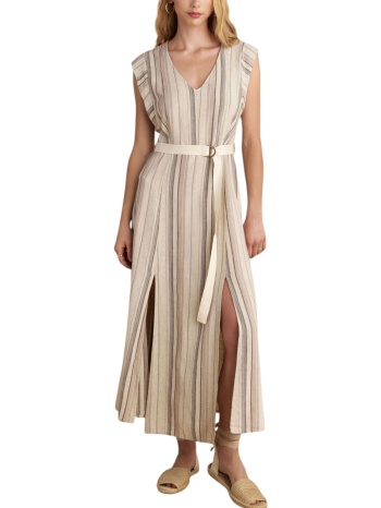 φόρεμα attrattivo ριγέ με ζώνη 91072870-natural γυναικείο σε προσφορά