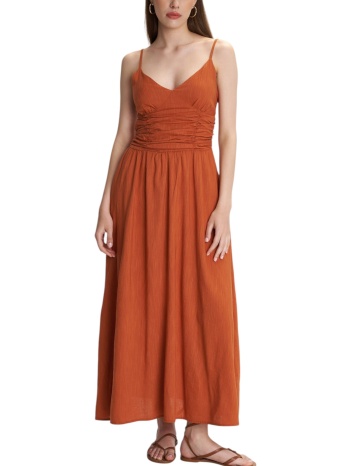 φόρεμα ale μακρύ με σχέδιο στο μπούστο 8921111-brick σε προσφορά